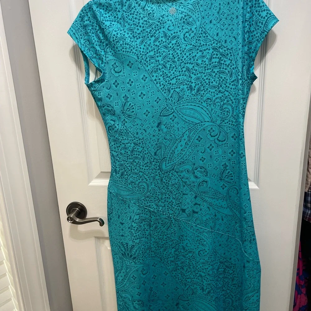 Athleta Asymmetrical Teal Dress - Picture 12 of 13
